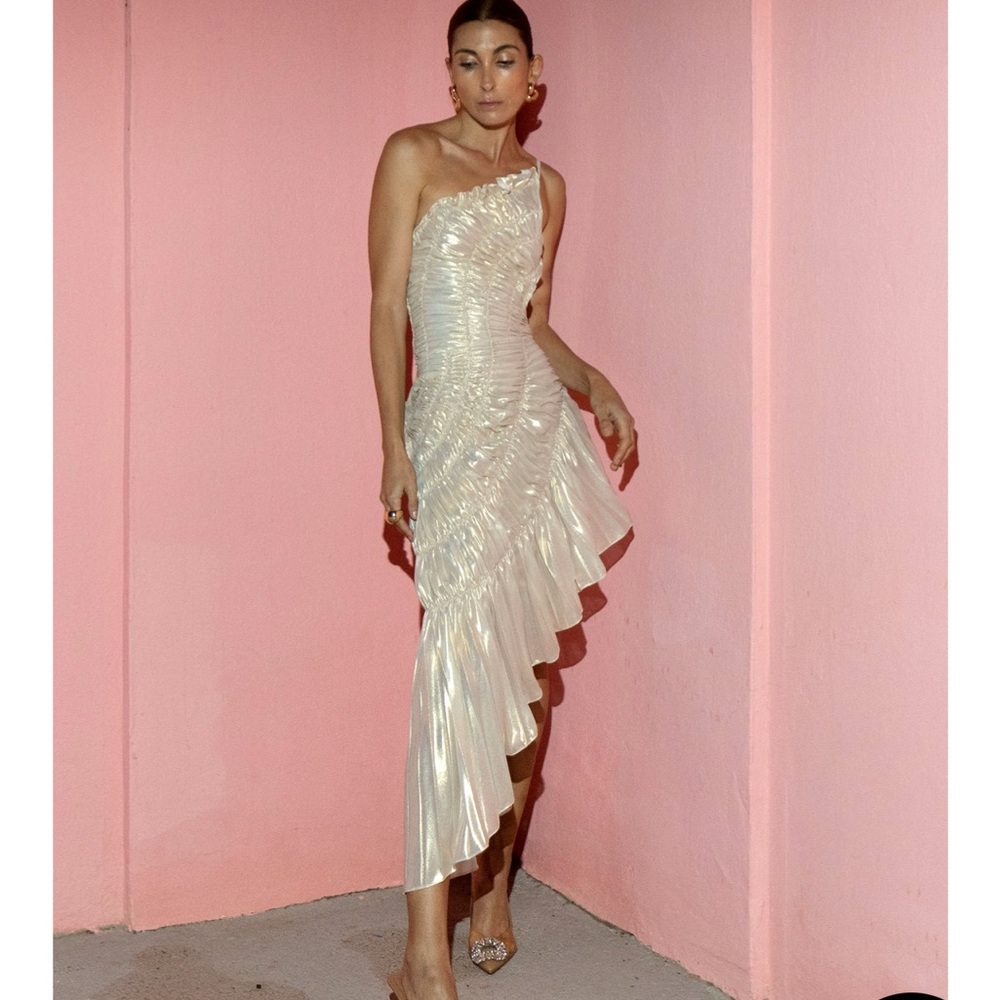 Georgia Hardinge Impression Dress Ivory (Metallic)